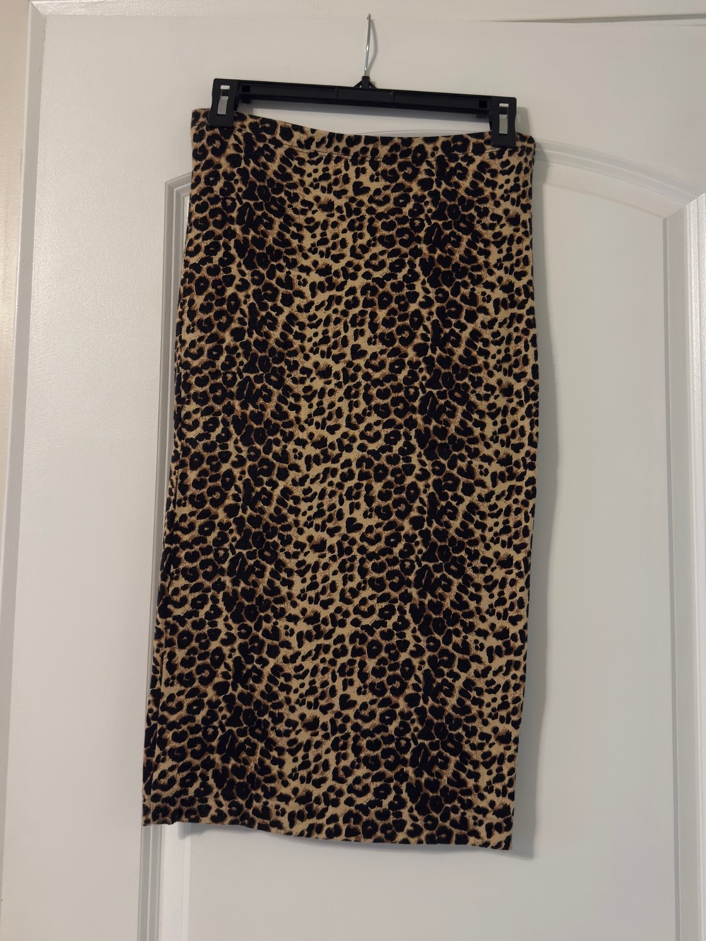Soprano Leopard Print Pencil Skirt - Tan and Black